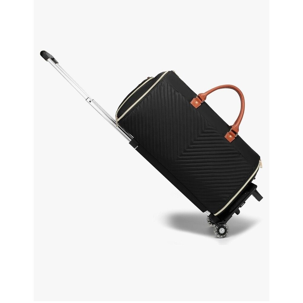 ROLLING GARMENT BAG WITH WHEELS AND SHOE COMPARTMENT Carry On Luggage For...